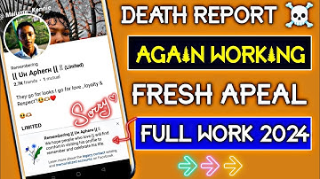 Death Report Again Working Trick 2024 | How To Report Facebook Account 2024 | Memrolize Report 2024