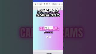 How To Design COSMETIC LABELS on CANVA 👩🏽‍💻 #canvatutorial #canvagraphics