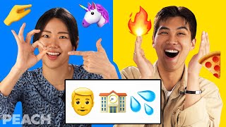 Koreans React to Secret Emojis Meanings! [ENG CC] | Peach Korea