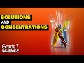 Grade 7 Science #9: SOLUTIONS and CONCENTRATIONS, SOLUBILITY, SATURATED, UNSATURATED, SUPERSATURATED