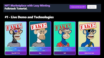 NFT Marketplace with Lazy Minting #1 Live Demo and Technologies - Fullstack Tutorial (Intro)