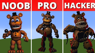 Pixel Art (NOOB vs PRO vs HACKER) Freddy in Minecraft