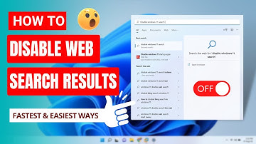 How to turn off web search in windows 11