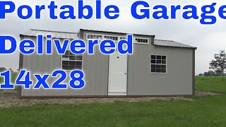NEW PORTABLE GARAGE DELIVERED 14x28