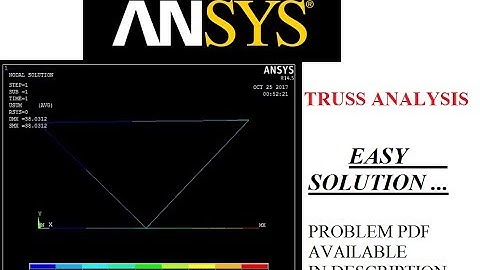 HOW TO ANALYZE TRUSS BY ANSYS  MECHANICAL APDL 14.5 EASY STEPS