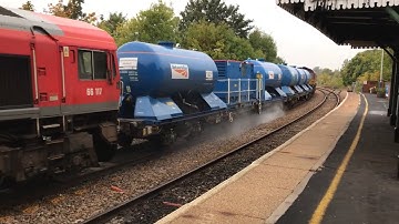 66067 & 66117 3Z99 10:44 DB Cargo Steam rail treatment RHTT Lea Road station 30/9/2022
