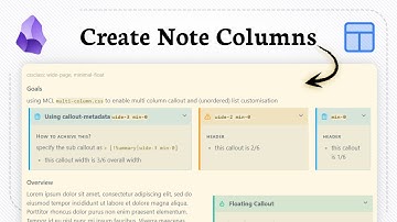 Hoe u meerdere kolommen op Obsidian kunt maken