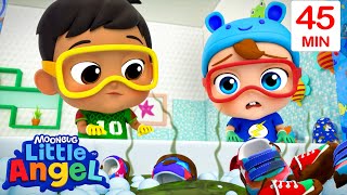 How Do We Clean Stinky Shoes? | Little Angel | Songs and Cartoons | Best Videos for Babies