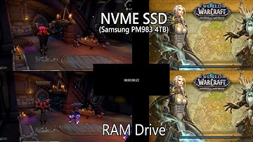 World of Warcraft - NVME SSD vs RAM drive - Shadowlands Prepatch (9.0.1)