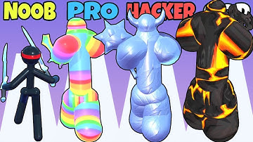 NOOB vs PRO vs HACKER vs GOD in Hero Stickman Run