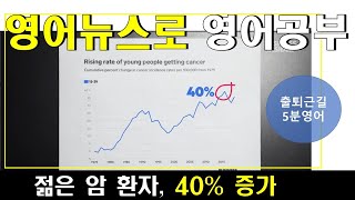 영어뉴스로 영어공부 : 젊은 암 환자, 40% 증가