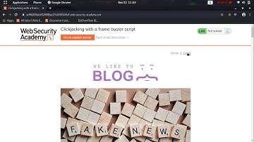 Clickjacking with a frame buster script (Video Solution) | 2020