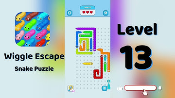 🎮 Wiggle Escape Level 13 Walkthrough | Snake Puzzle Challenge 🐍 | SolutionGuruji