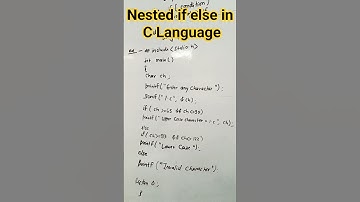 Nested if else in C Language #ctutorials #ifelse #coding #programming #ctutorials #ctutorialinhindi