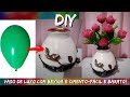 COMO FAZER VASO COM BEXIGA E CIMENTO - FÁCIL E BARATO! DIY #ededucreative