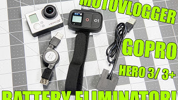 Motovlogger GoPro Battery Eliminator For Hero 3, 3+, 3+ Black