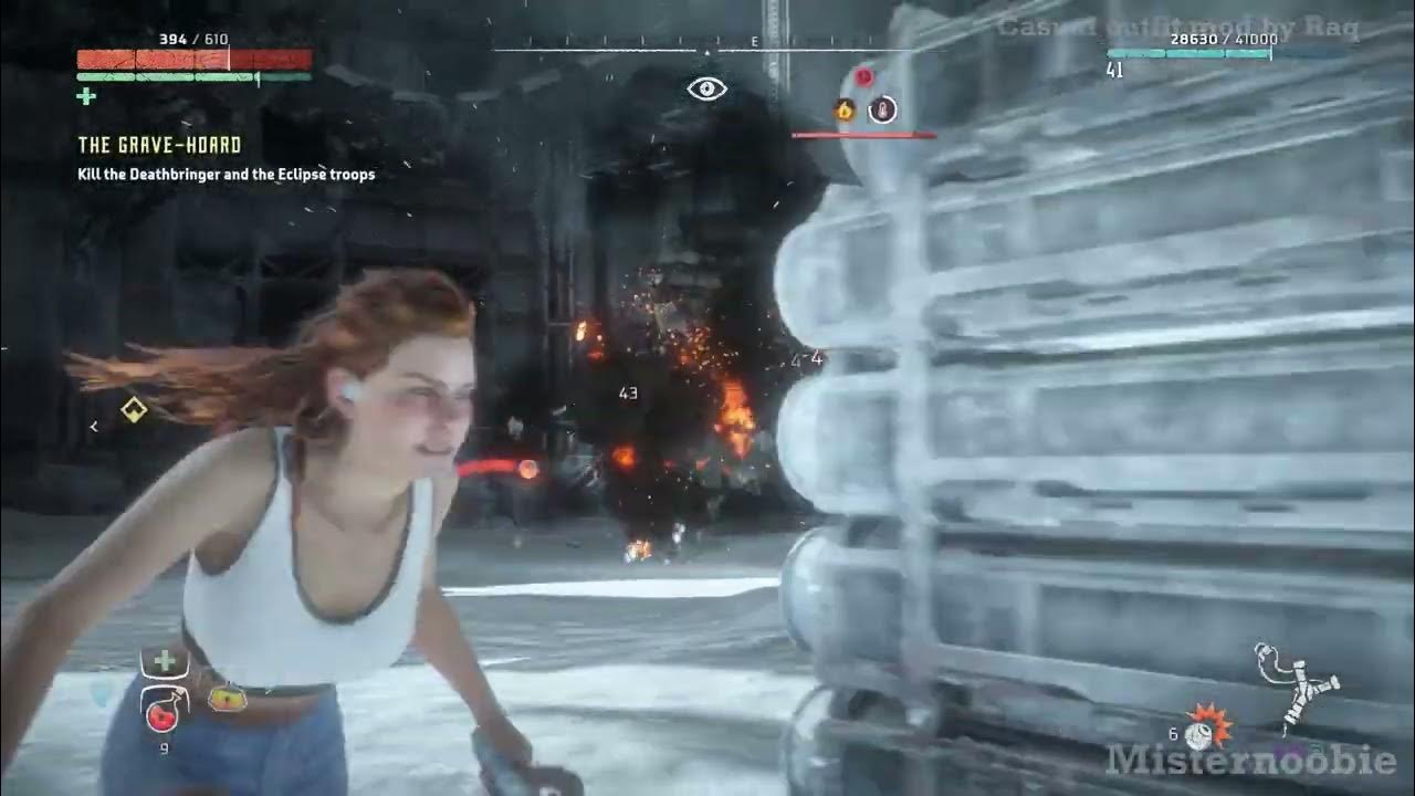 How To Beat The Grave Hoard Deathbringer Horizon Zero Dawn: DEATHBRINGER in The Grave Hoard quest - YouTube