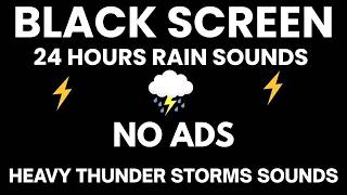 🔴 Heavy Rain and Thunder Sounds for Sleeping - Black Screen | Soothing Storm for Deep Sleep Guide