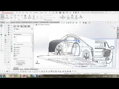 vẽ surface audi by solidworks part 2