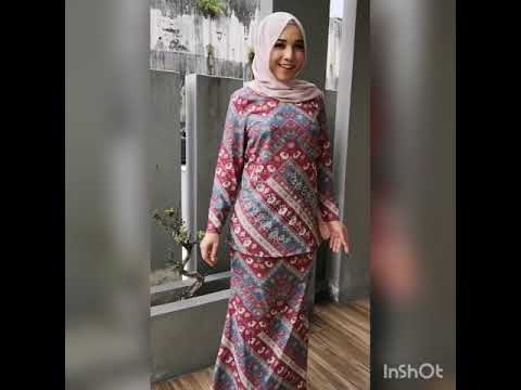 Zoe Arissa Baju Kurung Moden Batik Print Youtube