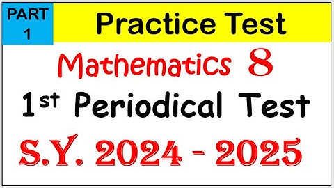 [Tagalog] First periodical test #math8 #periodicaltest #firstquarter #factoringpolynomials PART I