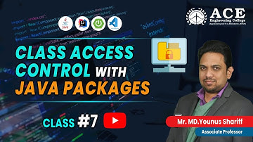 Class #7 | CLASS ACCESS CONTROL WITH JAVA PACKAGES | Complete Course | ACE Engineering College