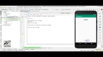 Add button with click listener in android studio in Urdu Tutorial # 4 by tech4coding