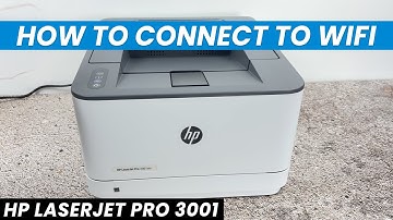 HP LaserJet Pro 3001dw : How to Connect to a Wi-Fi Network