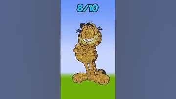 Garfield Pixel Art in Minecraft! #shorts