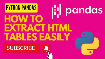 How to extract data from HTML tables using with python pandas library
