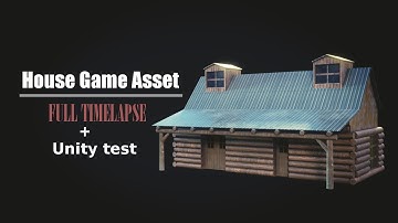 Little house Game Asset in Blender - [ Full Timelapse + Unity test ]