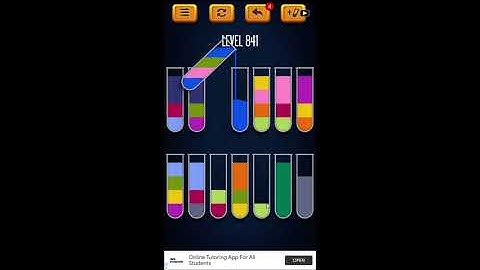 Water Sort Puzzle - Color Liquid Sorting Game Level 841 Solution