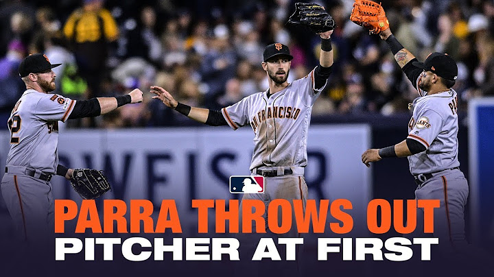 Parra throws out pitcher at first base