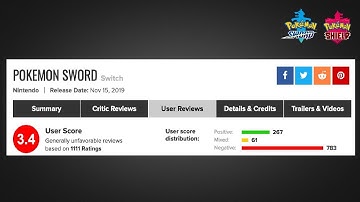 Pokemon Sword And Shield Gets REVIEW BOMBED On Metacritic