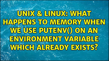 What happens to memory when we use putenv() on an environment variable which already exists?
