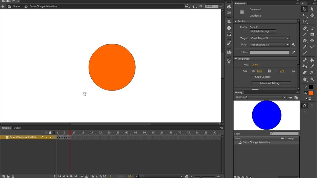 Adobe Animate: Lab 4 - Graphic Symbol and Motion Tween Properties - YouTube
