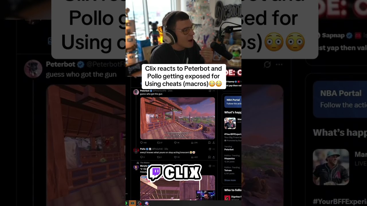 Clix Reacts To Peterbot And Pollo Getting Exposed For Using Cheats Fortnite