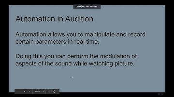 Automation in Audition