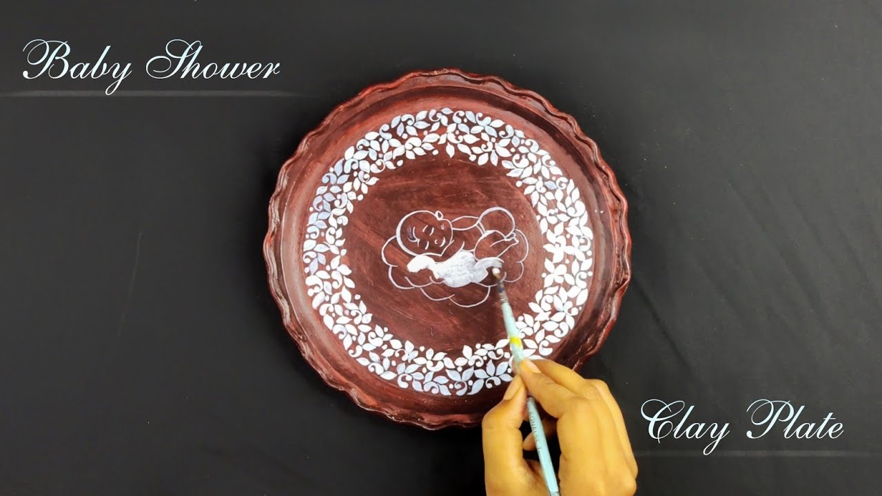 Baby Shower Clay Plate Painting Matir Thala Journey With Priyanka