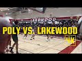 High school basketball long beach poly vs lakewood  4th quarter game action  uncut
