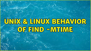 Unix & Linux: Behavior of find -mtime
