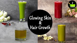 4 Healthy Juices For Glowing Skin | BIOTIN Drink for Healthy Hair Growth, Spotless Skin \& Nails