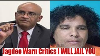 VP Jagdeo Serious Warning To Guyanese Critics 