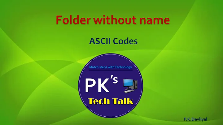 Folder without name | ASCII Code | Hidden Character