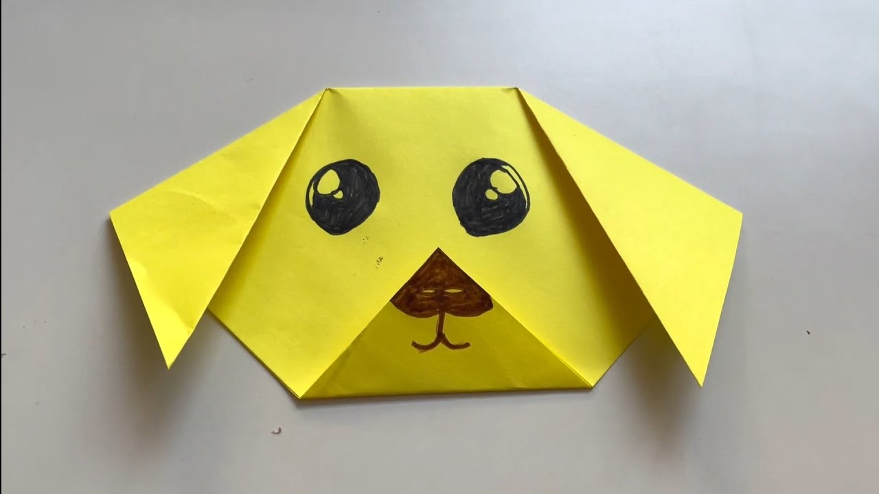 How to make origami Paper Dog / DIY Paper craft Dog YouTube