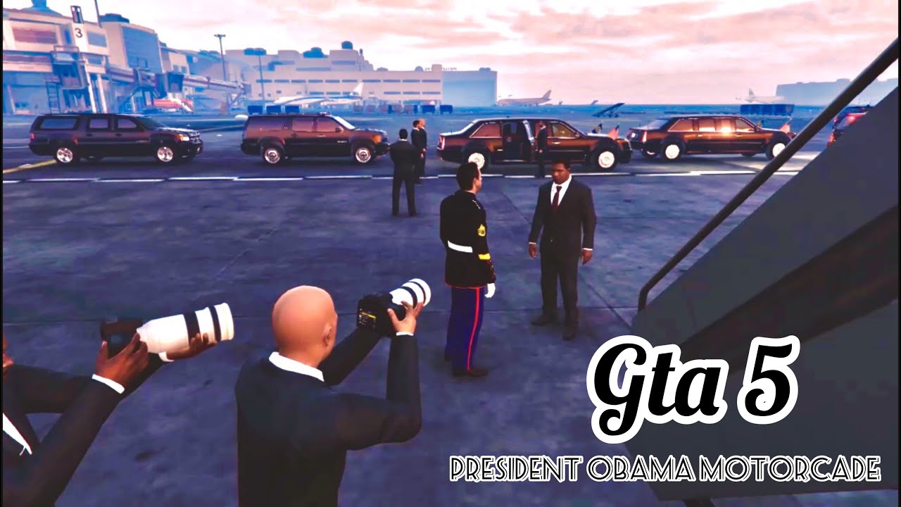 GTA 5 - PRESIDENT OBAMA MOTORCADE IN LOS SANTOS - (PART 1) #Cinematic
