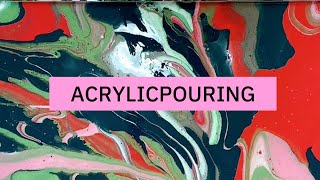 【赤色が映える流動的なアクリルアート】Acrylicpouring#fluidart#pouringmediumart#pour#amsterdam #art