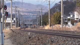 20190213 140502 しなの鉄道650M普通車通過屋代-千曲間(台鐵自強號EMU100色)