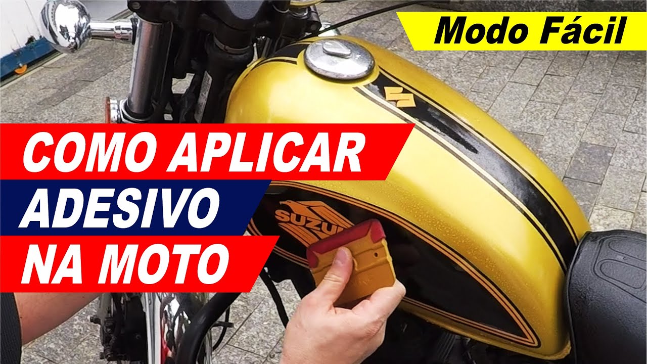 APLICAÇÃO DE ADESIVO NA MOTO  ( Modo Fácil e Prático ) Ficou Show!!