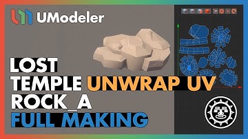 3D Modeling in Unity - Full Making Video of unwrapping TempleRock_A in the Lost Temple with UModeler